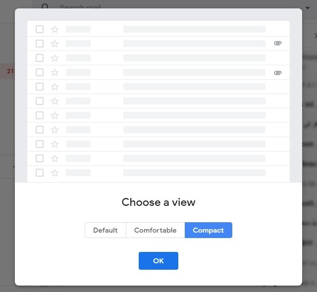 Switch to Compact View in the New Gmail