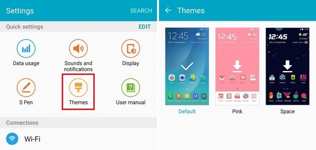 Change Themes on Samsung Galaxy Note 5
