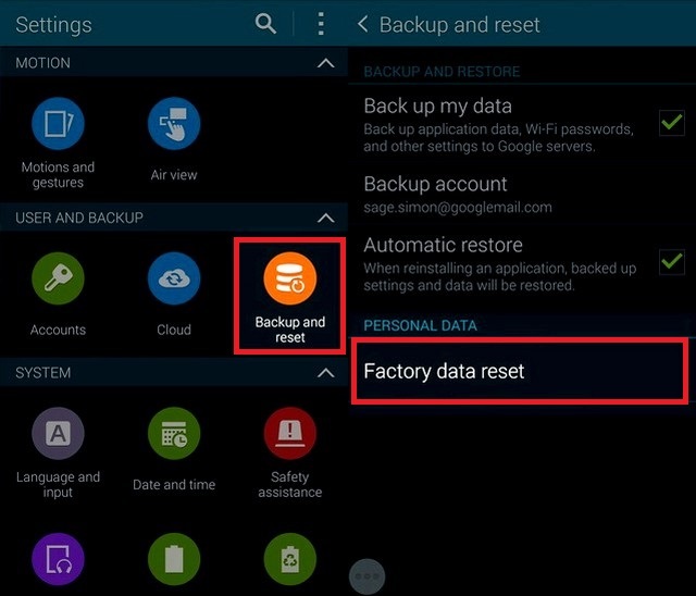 How to Factory Reset Samsung Galaxy S5