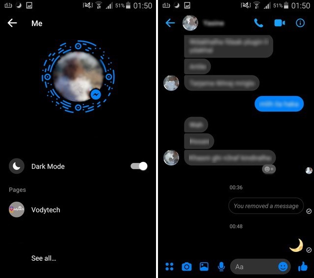 Enable Dark Mode on Facebook Messenger