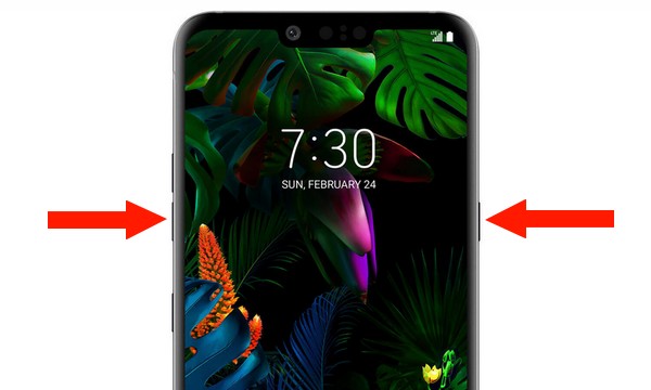 Screenshots on the LG G8