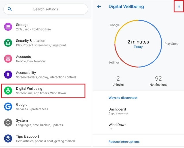 Disable Digital Wellbeing on Pixel Phones
