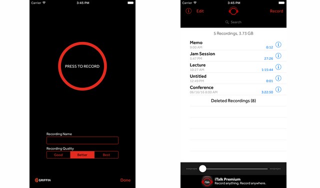 iTalk рекордер