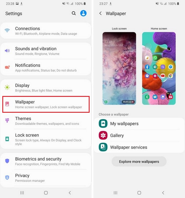 How to Change  Wallpaper  on Samsung  Galaxy A51  VodyTech