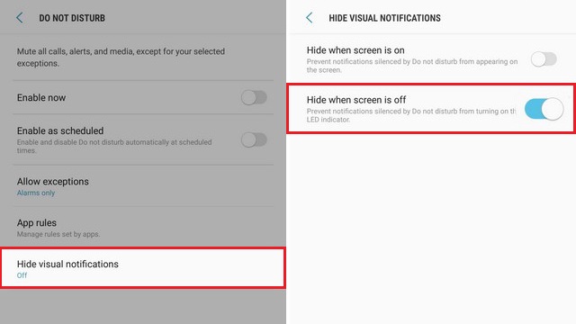 Disable the notification LED