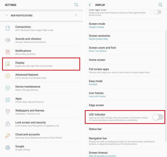 Turn Off the Galaxy Note 8 Notification LED