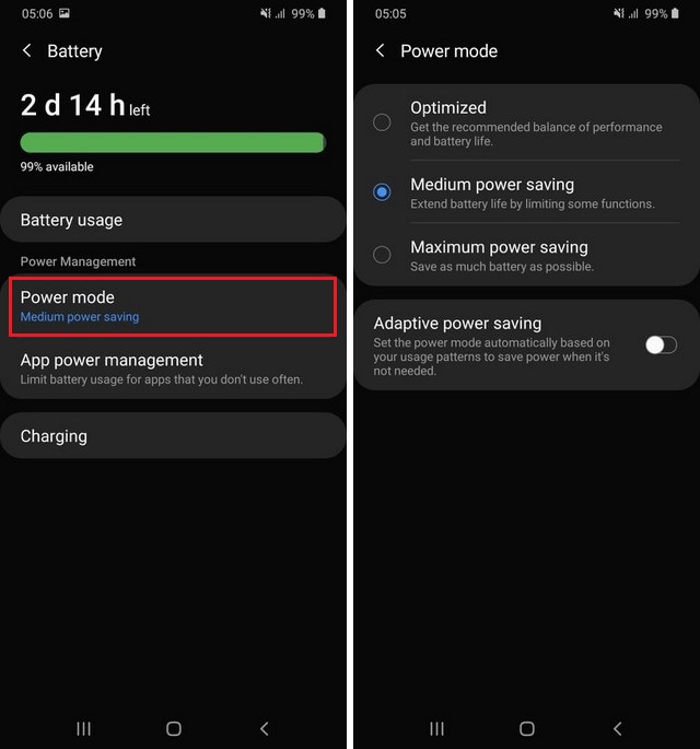 How to Enable Battery Saving Mode
