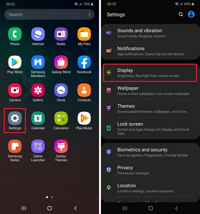 Quickly access notifications on Galaxy S20
