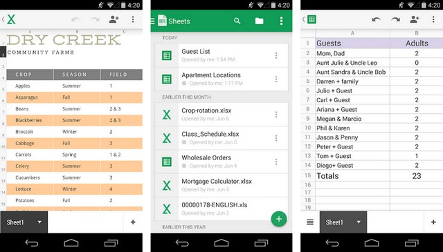 Google Sheets