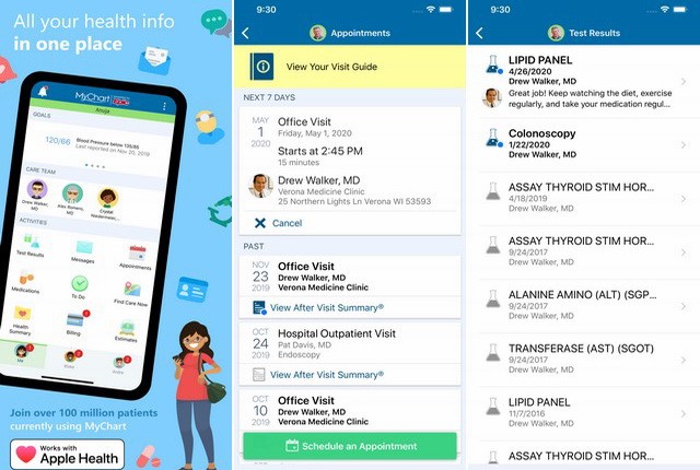 MyChart - Best Medical App for iPhone