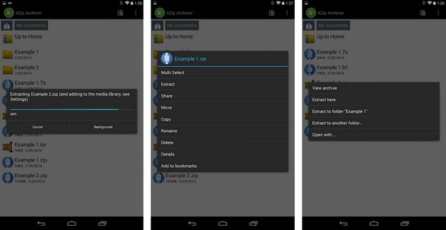 XZip - лучшее приложение для распаковки для Android