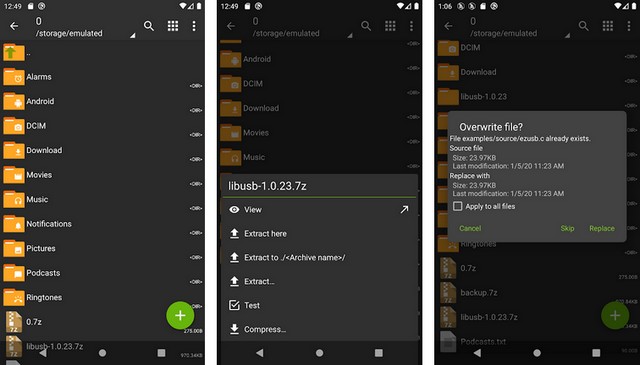 ZArchiver - лучшее приложение для распаковки файлов на Android