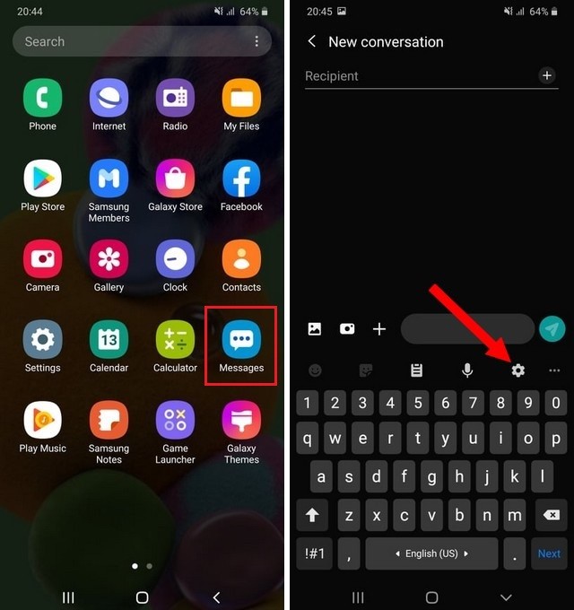 Autocorrect on Samsung Galaxy A71