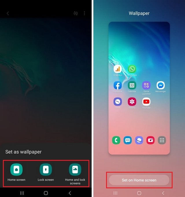 Change Wallpaper on Samsung Galaxy M31