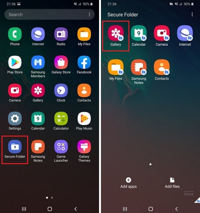 How to access the Hidden Photos and Videos on Samsung Galaxy A90
