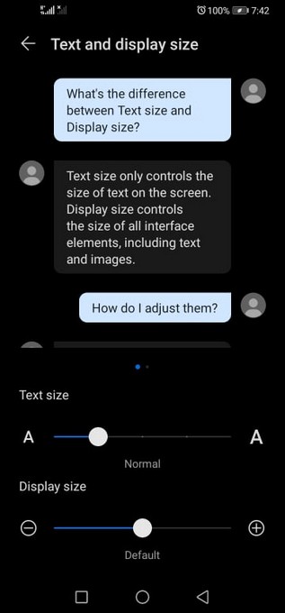 Change Font Size on Huawei P40 Pro