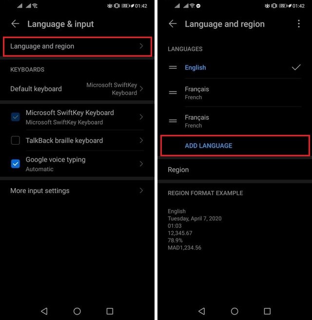 Change Language on Huawei P40 Pro