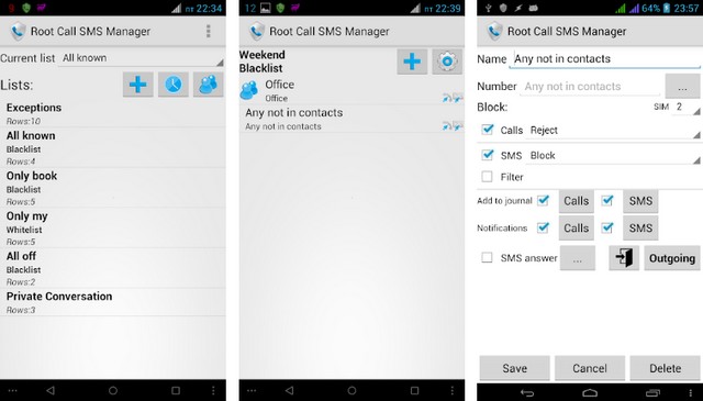 Root Call SMS Manager