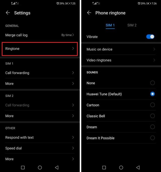 Set Custom Ringtone on Huawei P30 Pro