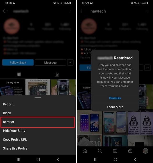 How you can restrict the followers on Instagram