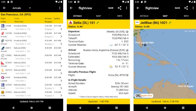 FlightView — лучшее приложение для отслеживания рейсов