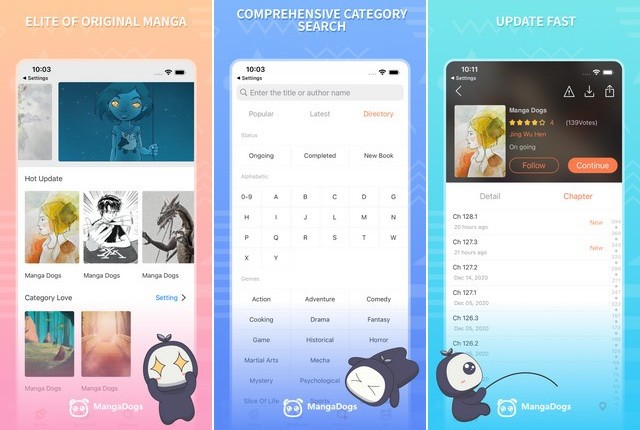 Manga Dogs - Best Manga App for iPhone