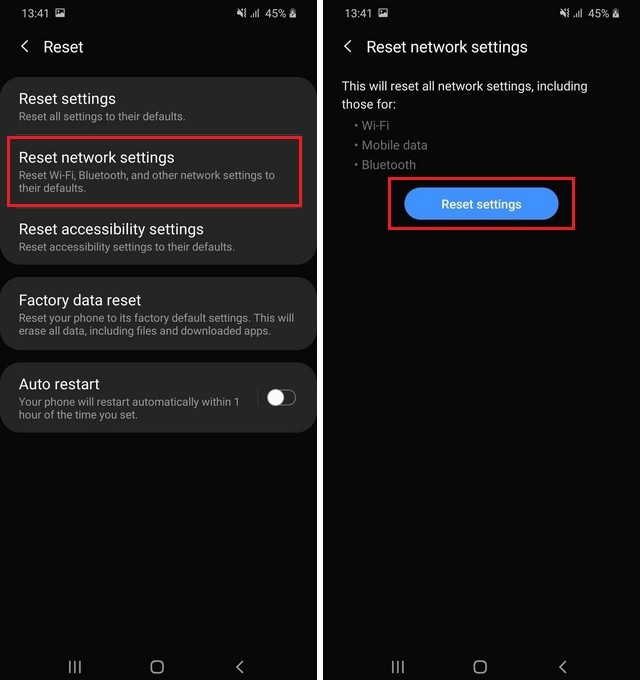 Reset Network Settings