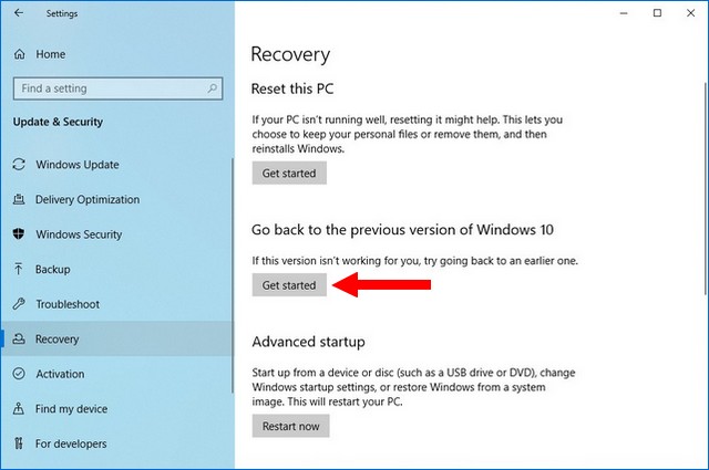 How to Uninstall Feature Update on Windows 10