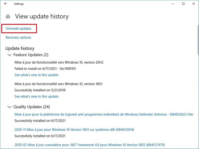 How to Uninstall Updates on Windows 10