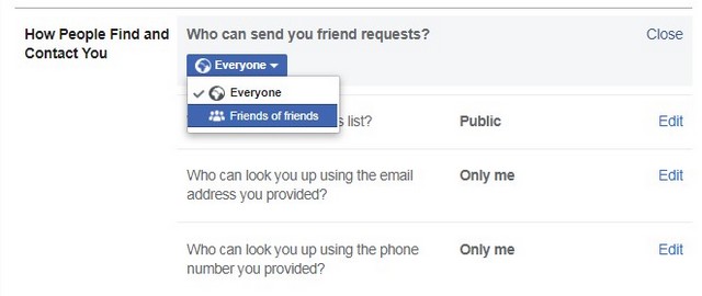 Who can send you friend requests