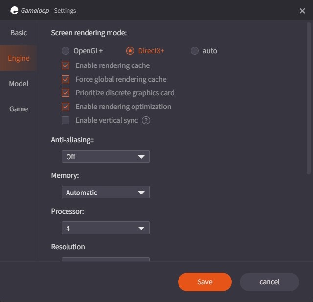 Customize the GameLoop Settings