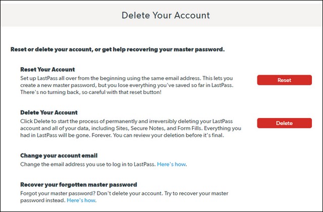 How to Delete your LastPass Account
