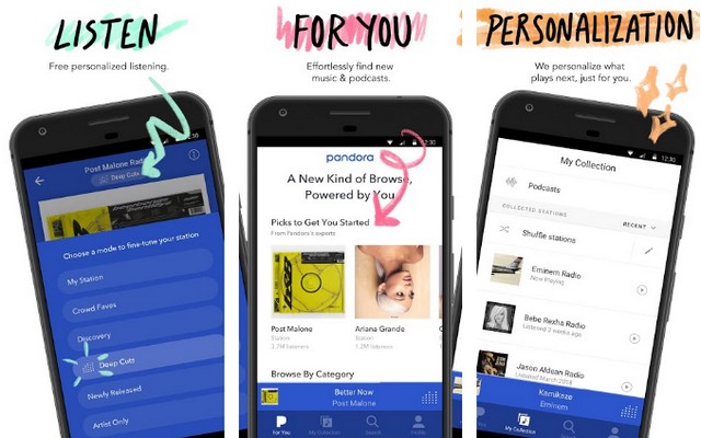 Pandora — лучшее бесплатное музыкальное приложение для Android
