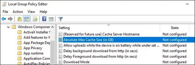 Absolute Max Cache Size