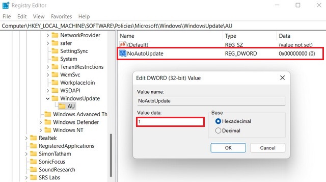disable java auto update registry windows 11