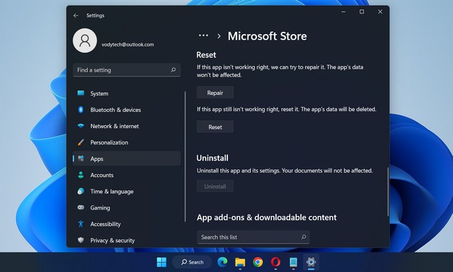 Как сбросить или переустановить Microsoft Store в Windows 11
