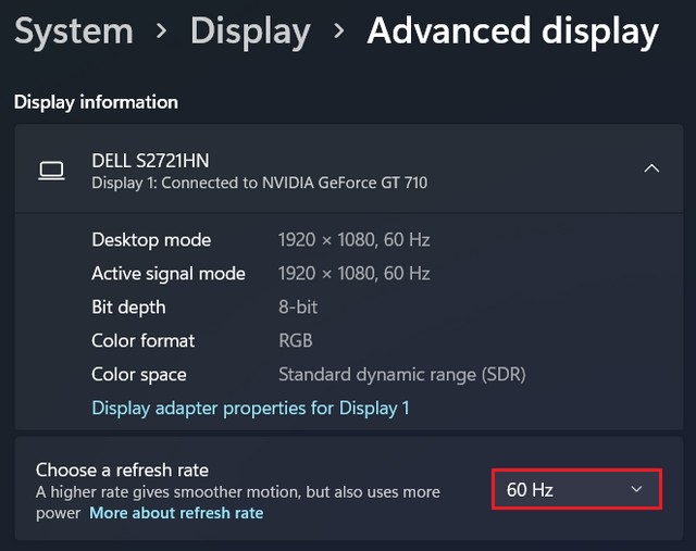 Change Monitor Refresh Rate