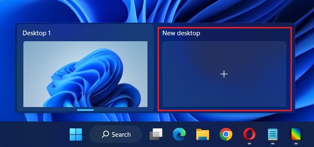 Создайте виртуальный рабочий стол в Windows 11.