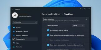 How to Enable or Disable Auto Hide Taskbar in Windows 11