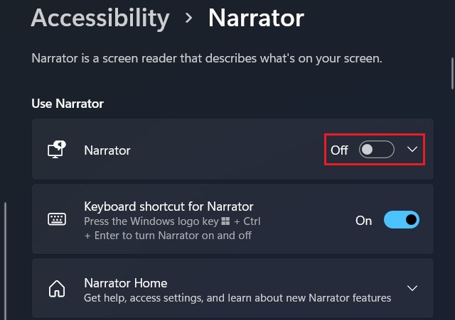 How to Turn Off Narrator in Windows 11