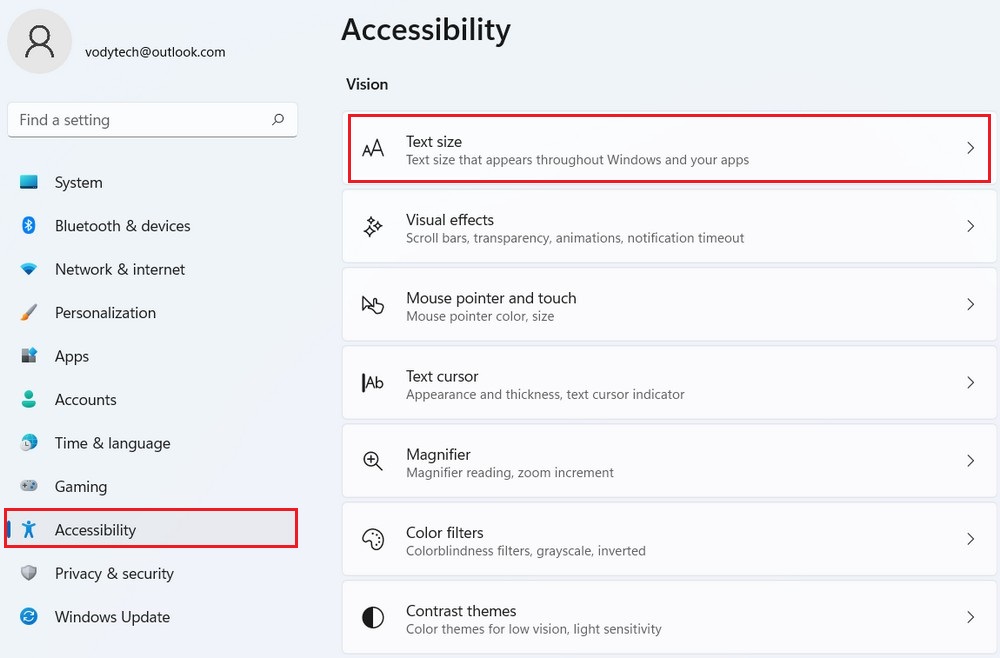 Accessibility category