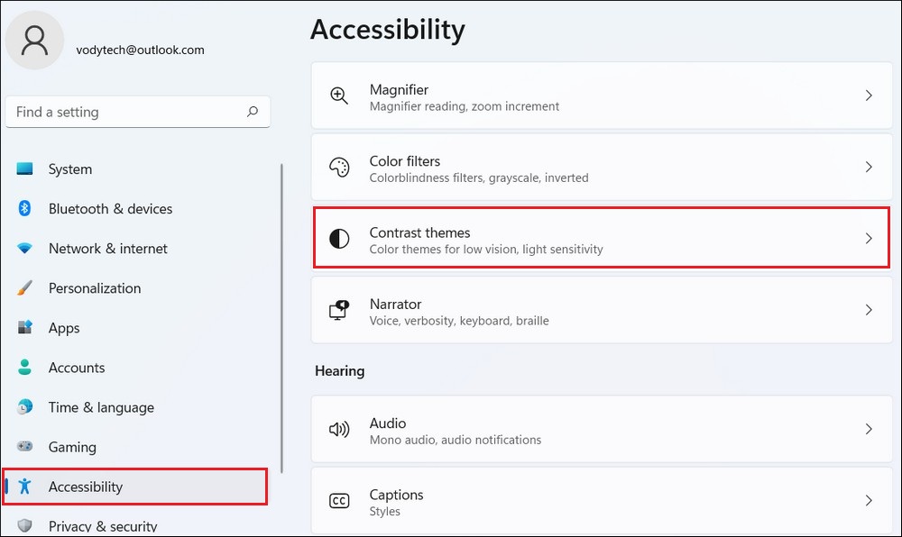 Accessibility category