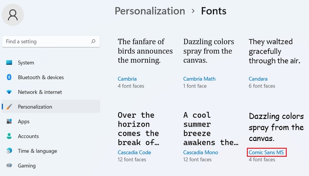 Change default system font
