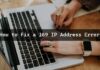 How to Fix a 169 IP Address Error