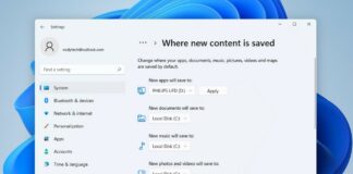 How to change the default save locations on Windows 11