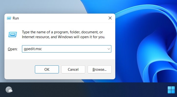Open Group Policy Editor