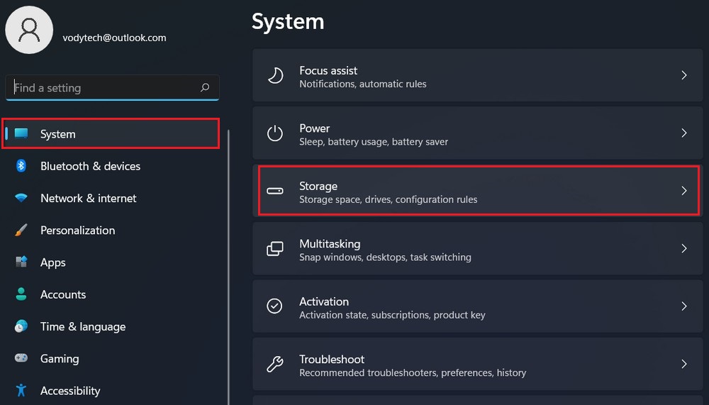 Storage option