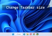 How to change Taskbar size on Windows 11