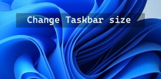 How to change Taskbar size on Windows 11