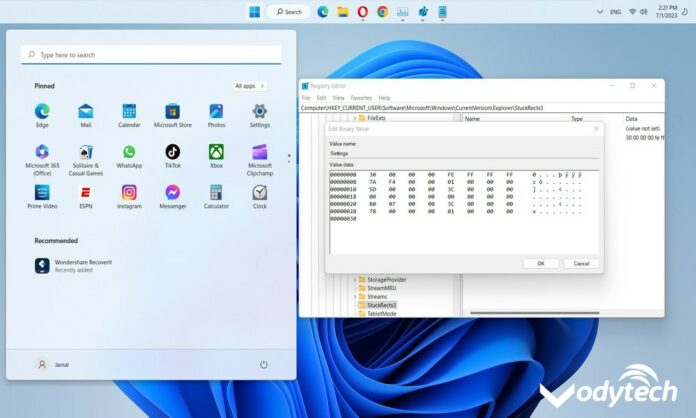How to move Taskbar to top or side on Windows 11
